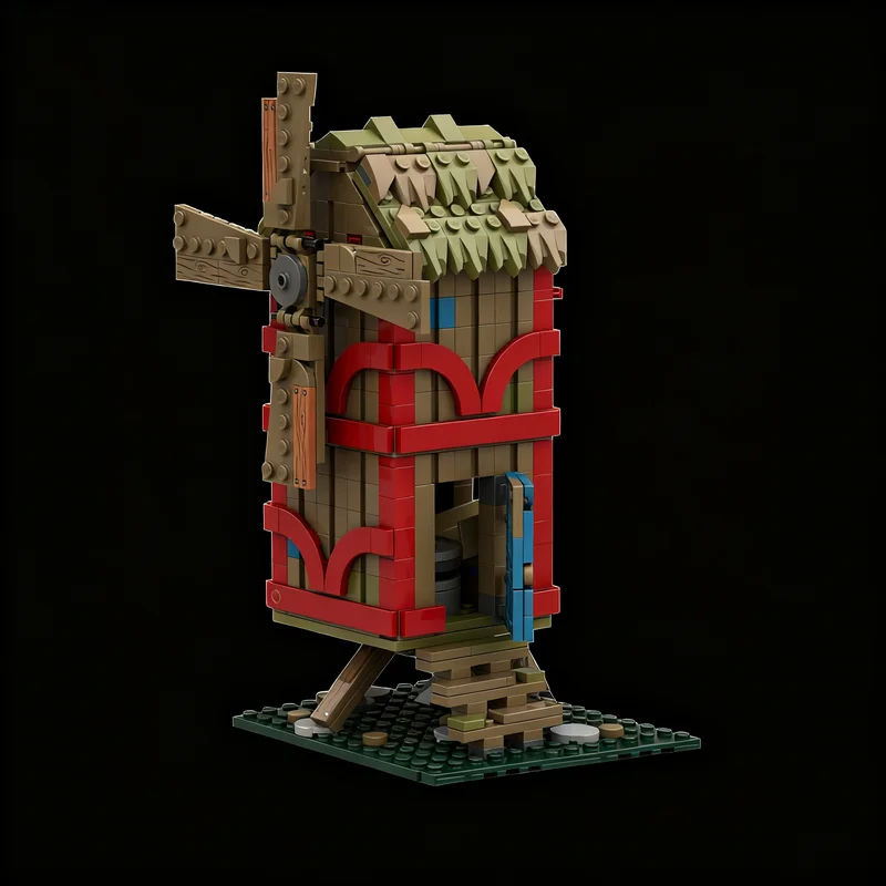 565pcs MOC The Golden Grain Mill Castle Model Toy Building Blocks Christmas Gift Architecture Creative Brick Birthday Display