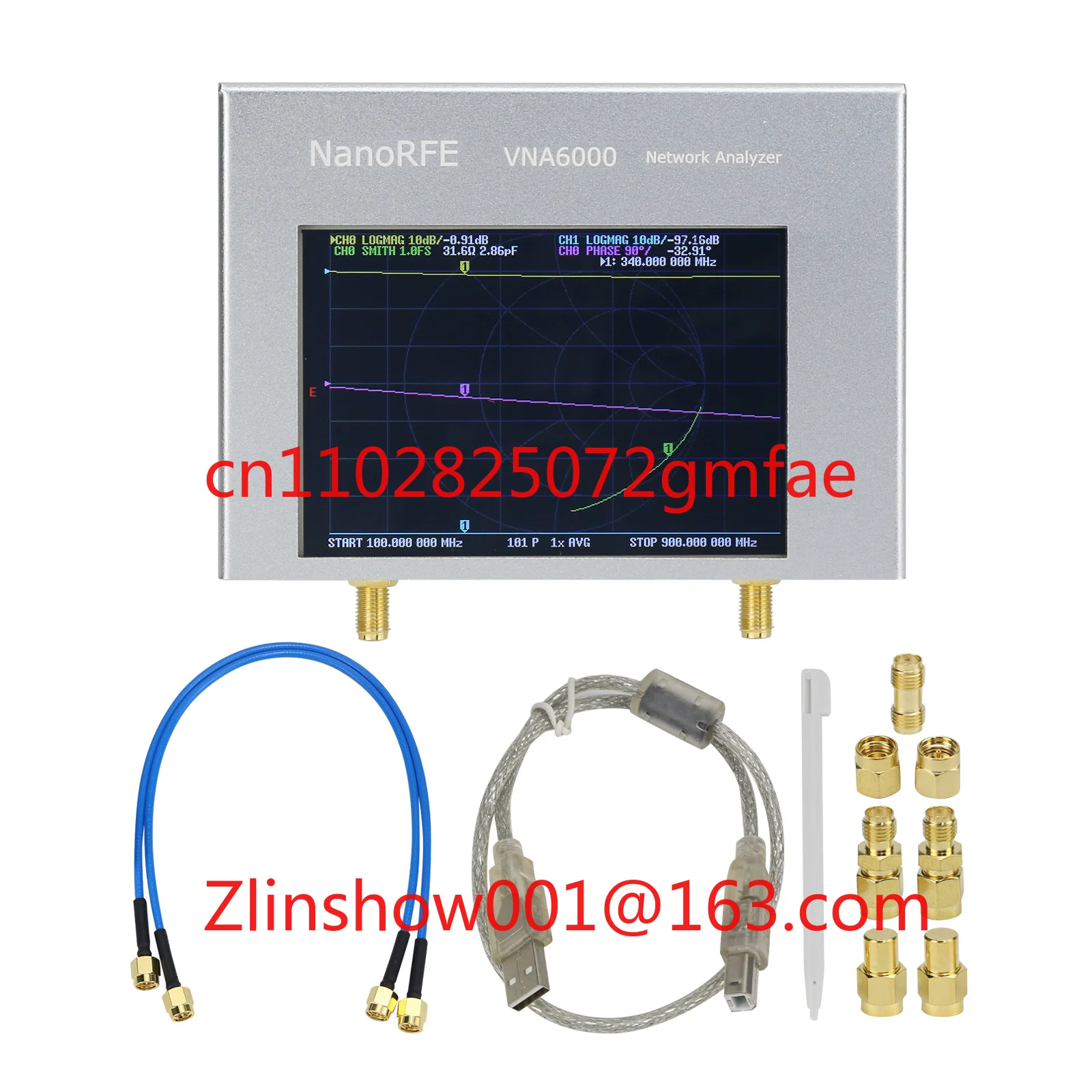 VNA6000-B Two Port 6GHz Portable High Performance Vector Network Analyzer with 110dB Dynamic Range