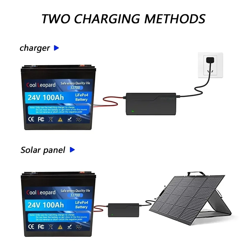 

24V 150Ah LiFePO4 32700 Battery Built-in 120A BMS RV Rechargeable Lithium Iron Phosphate, Solar Marine Overland Off-Grid Battery