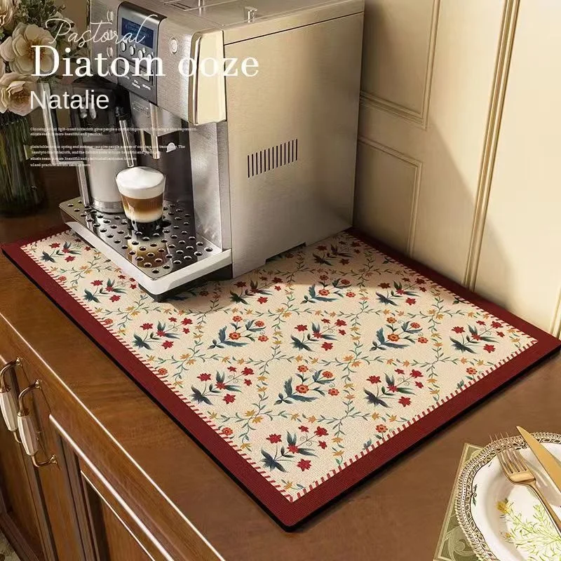 Coffee machine drain mat, kitchen countertop, absorbent diatom mud cushion, dishes, insulation mat, bathroom, washstand, coaster