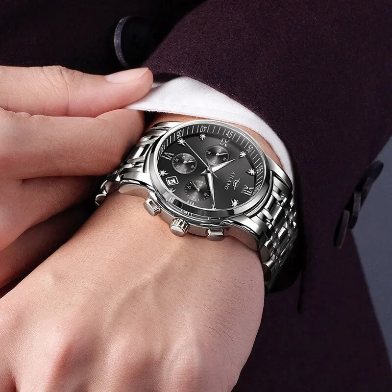 Ailang Men's Watch Luxury Brand Quartz Watch Multi-Function Waterproof Chronograph Top Original Sports Men's Watch