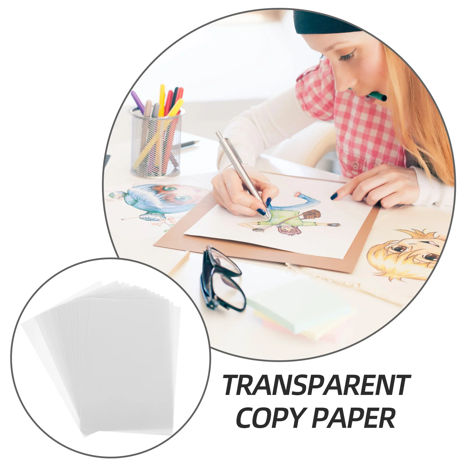 

50 Sheets Sulfate Printer Paper A4 Thick Blank Multi-Function Paper for Printing Writing Craft Printer Sheets