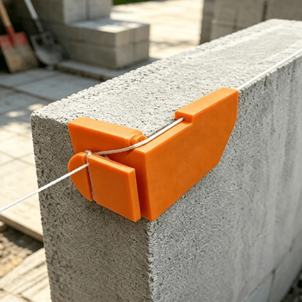 Pack Masonry Brick Line Corner Clamp Bricklaying Wire Locator For Brick Wall Alignment Durable Construction Tool