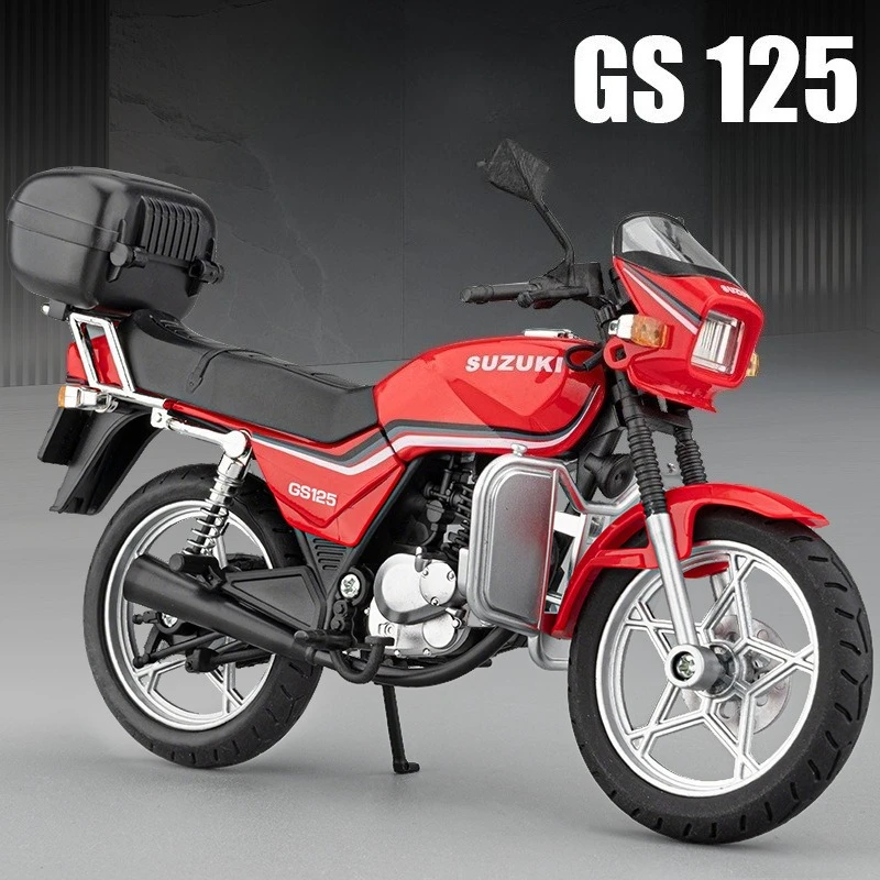 

1:12 GS125 Motorcycle Alloy Diecast Model Car Sound Light Collection Hobby Boyfriend Gift Home Display Birthday Gift Boy