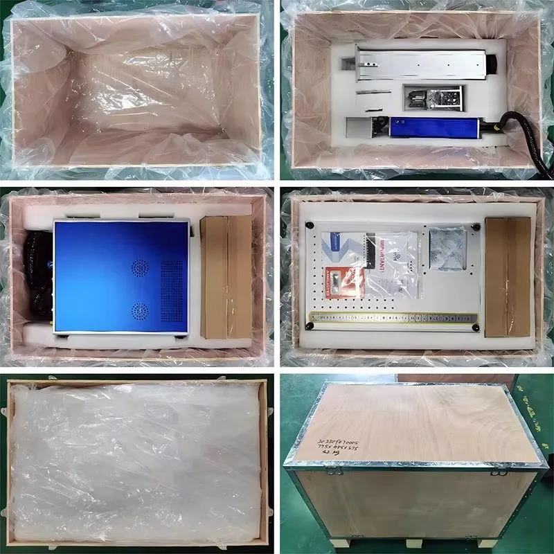 Automatische vezellasermarkeermachine voor glas 20W lasergraveerder Metalen logo graveur codeerprinter