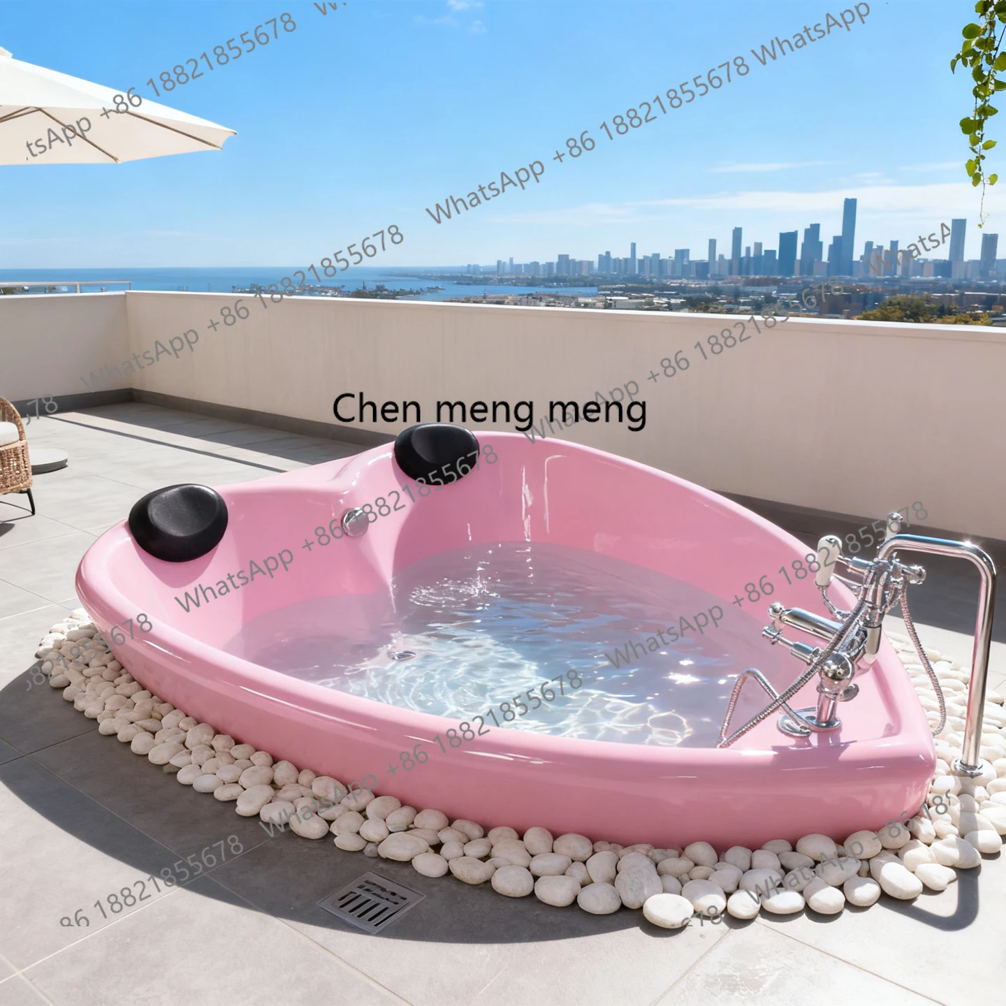 

Love Shaped Bath Massage Surf Bath Couple Hotel Homestay Adult Mosaic Princess Bath