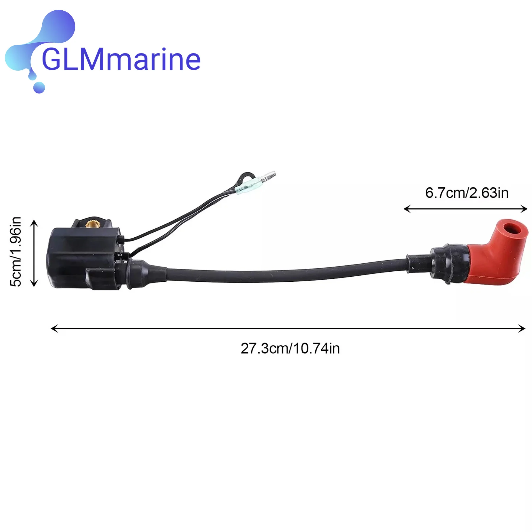 3 Pcs Outboard Ignition Coil 697-85570-00 Compatible with Yamaha Marine  2 Stroke 25 50 55 HP 60 to 90 HP Engines 6H2-85570-00