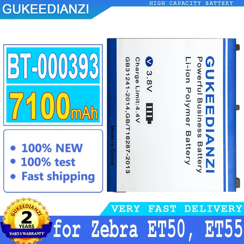 

7100mAh GUKEEDIANZI Battery BT-000393 for Zebra ET50 ET55 Big Power bateria