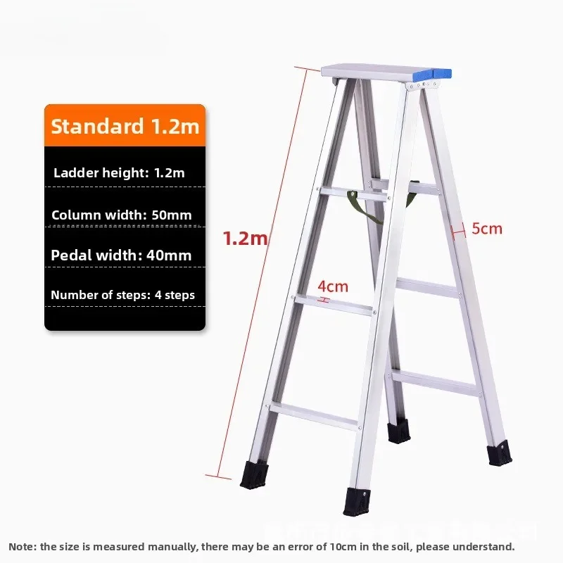

Folding engineering ladder Aluminum alloy herringbone ladder Household, thickened double-sided staircase Aluminum ladder