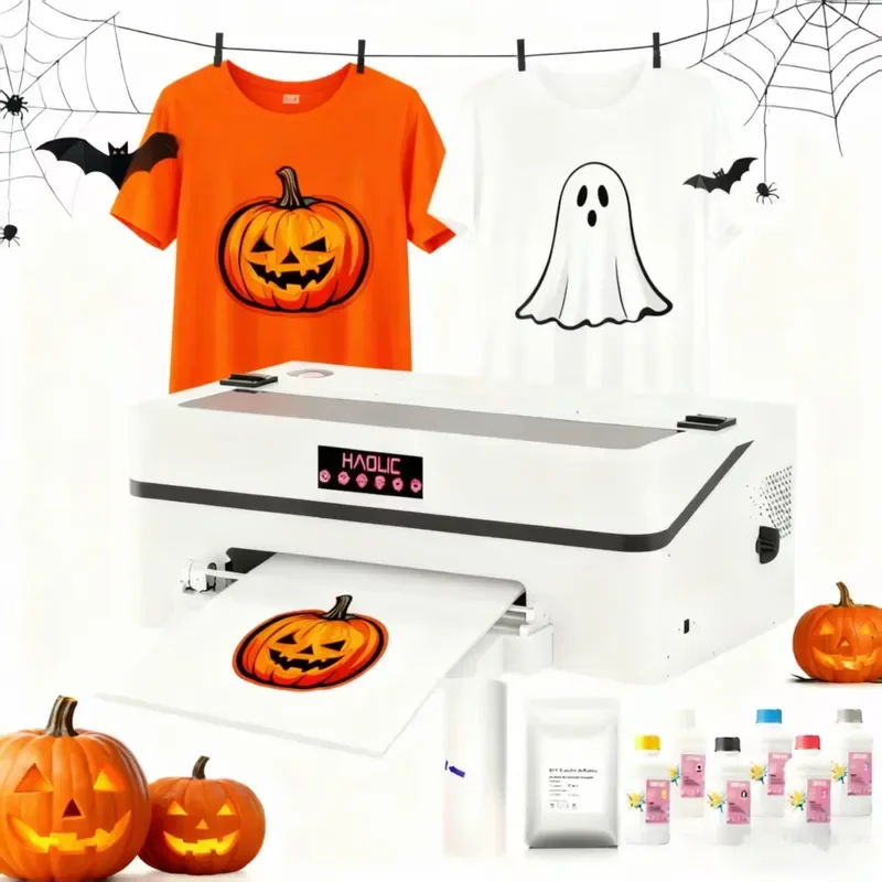 Haolic Low Budget A3 DTF Printer T Shirt Printing Machine with XP600 Printhead DTF Oven Bundle for Small Business Free