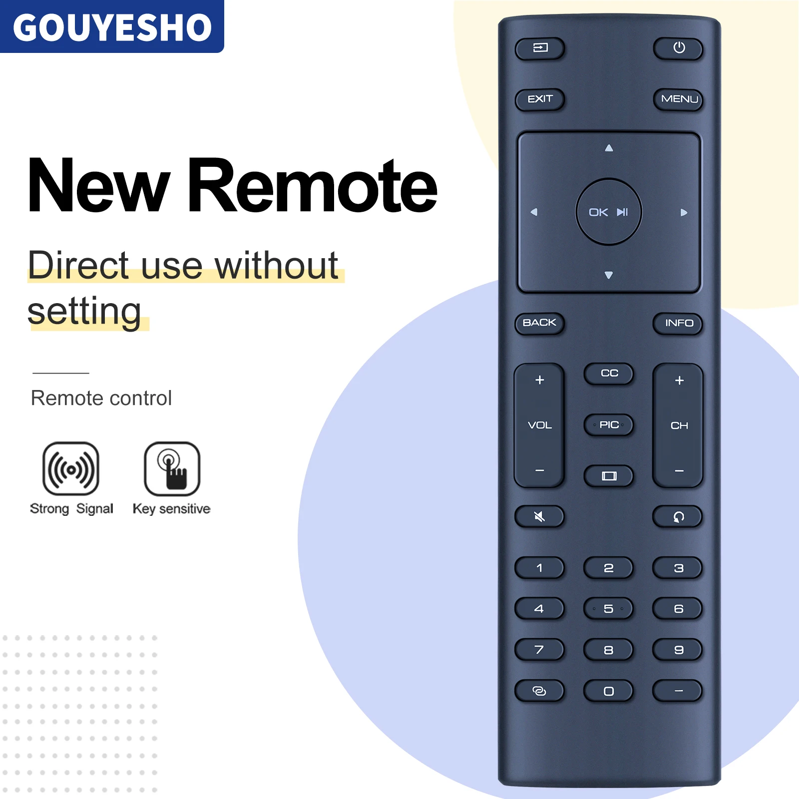 New Remote control XRT135 for Vizio TV P55-E1 P60-E1 M70-E3 P75-E1 P55E1 P60E1 M70E3