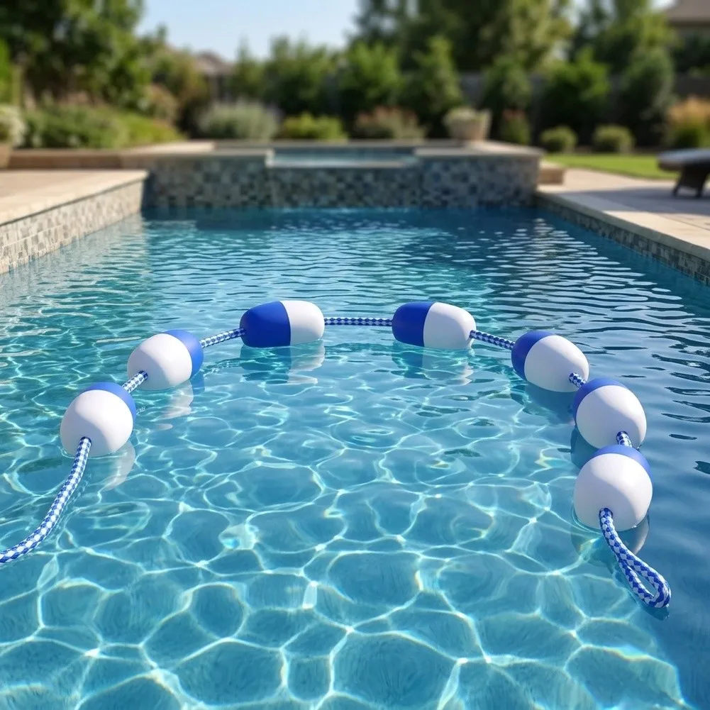 High Visibility 32.8ft Adjustable Pool Safety Rope For Indoor & Outdoor Use Safety Floating Rope 5m Swimming Pool Safety