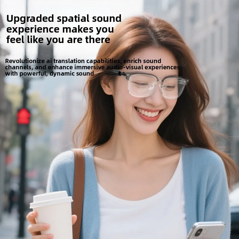 نظارات AI الذكية، ملاحظات اجتماع ترجمة بلوتوث، ملابس خفيفة الوزن، تصميم أنيق، عمر بطارية ممتد، القيادة الآمنة