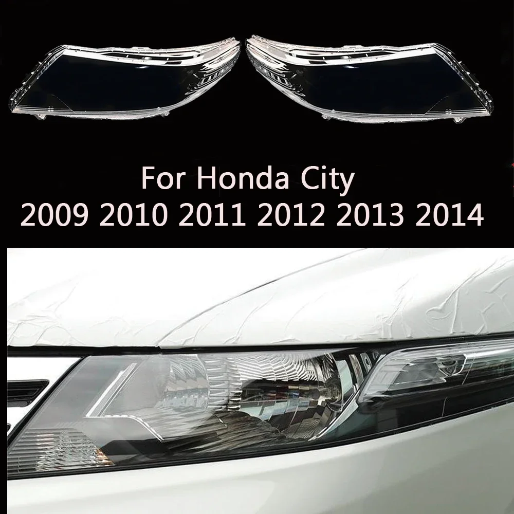 

HTTCY For Honda City 2009 2010 2011 2012 2013 2014 front Headlight Cover Lens Shell Lampcover Lampshade Headlamp Light mask