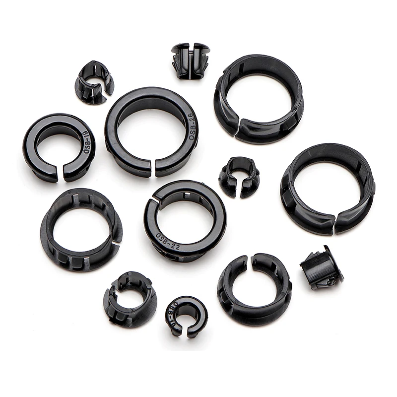 Plastic Protective Coil Buckle Type Plastic Hole Plug Cover Through-hole Wire Sheath Over Nylon Threading Sleeve With Card Slot