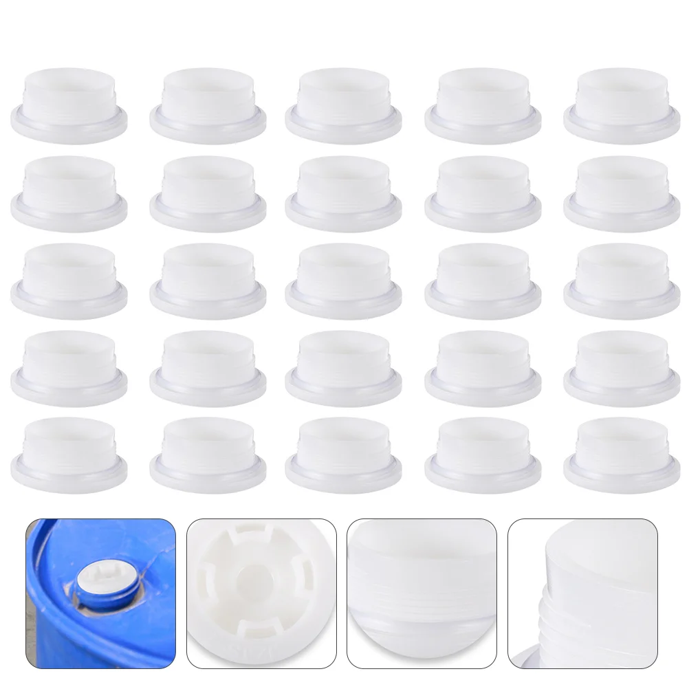 20 Pcs Plastic Bucket Lid Poly Drum Cap Outlet Sealing Device Thread Trapezoidal Chemical Water Screw On