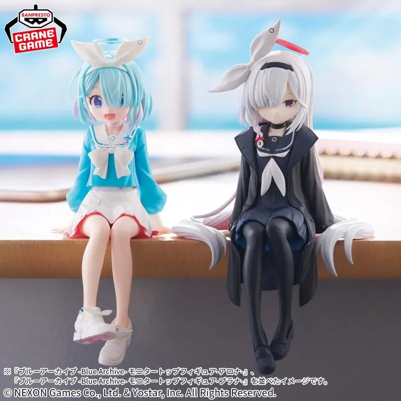

Original Bandai Banpresto Blue Archiv Monitor Top Figure Prana Arona Anime Action Figures Model Collection Toy Desk Ornament