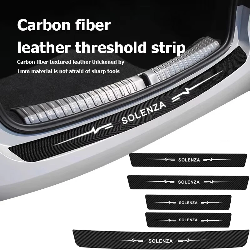 Car Door Sill Decals For Renault SOLENZA Badge Threshold Sticker Scuff Plate Film Anti Scratch Interior Car Protector Decoration