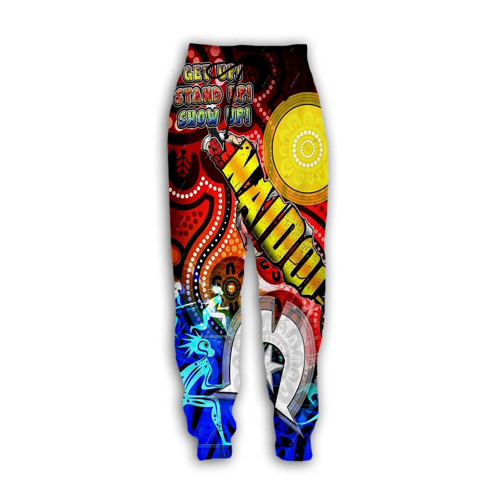 Newest Australia kangaroo Aborigine Retro Indigenous Tattoo Vintage 3DPrint Casual Harajuku Jogger Sweatpants Trousers Pants X1
