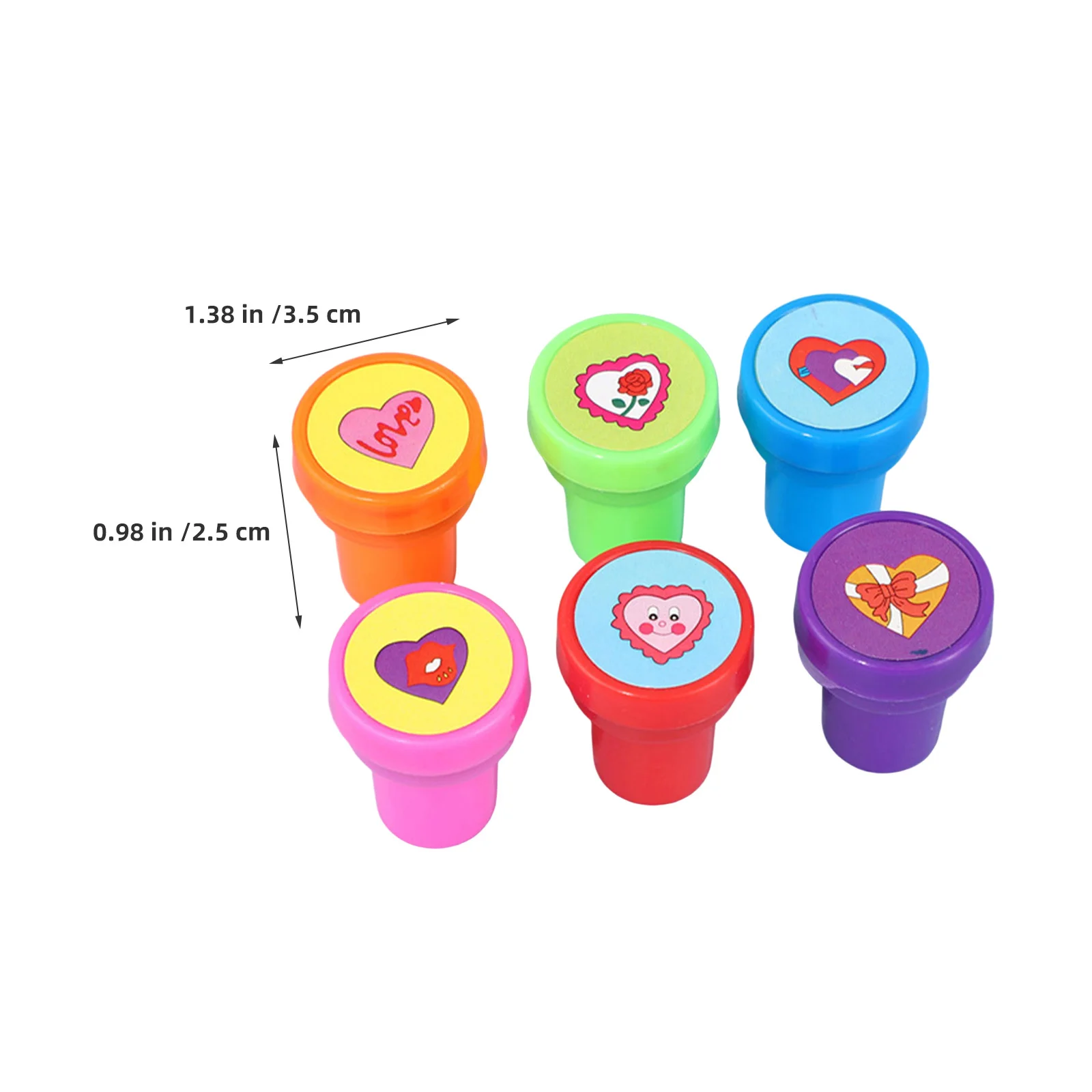 Set di timbri a inchiostro a forma di cuore da 60 pezzi, timbri per insegnanti di cartoni animati vibranti per adesivi ricompensa, attività in classe, scrapbooking