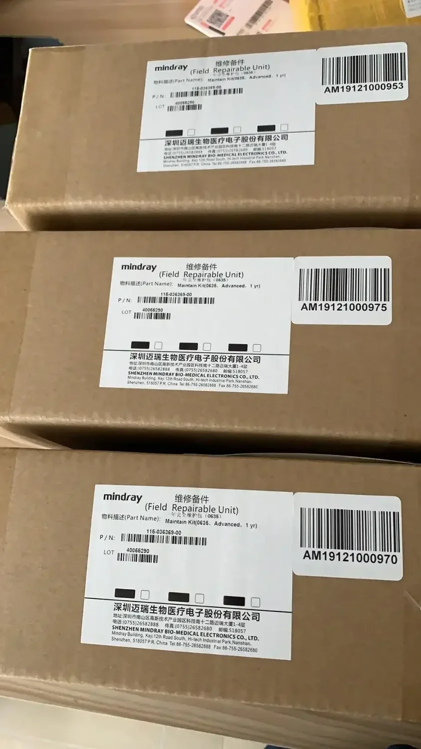 FOR 1PCS PN :115-021126-00 115-036369-00 Maintenance Kit For Mindray Wato EX-55 EX-65 EX55 EX65 A7 Anesthesia New,Original