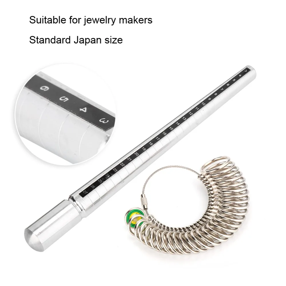 

Professional Japan Size Ring Sizer Stick Ruler Silver Color Ring Gauge Jewelry Tool Jewelry Making