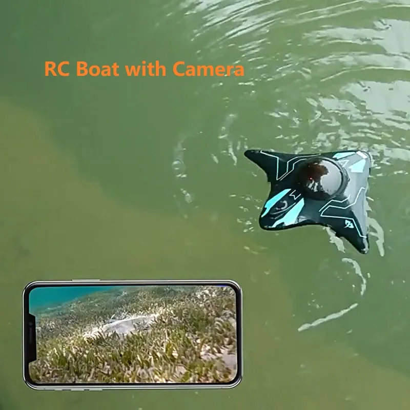 

Радиоуправляемая лодка с камерой 4K APP, беспроводная шпионская лодка, детские игрушки