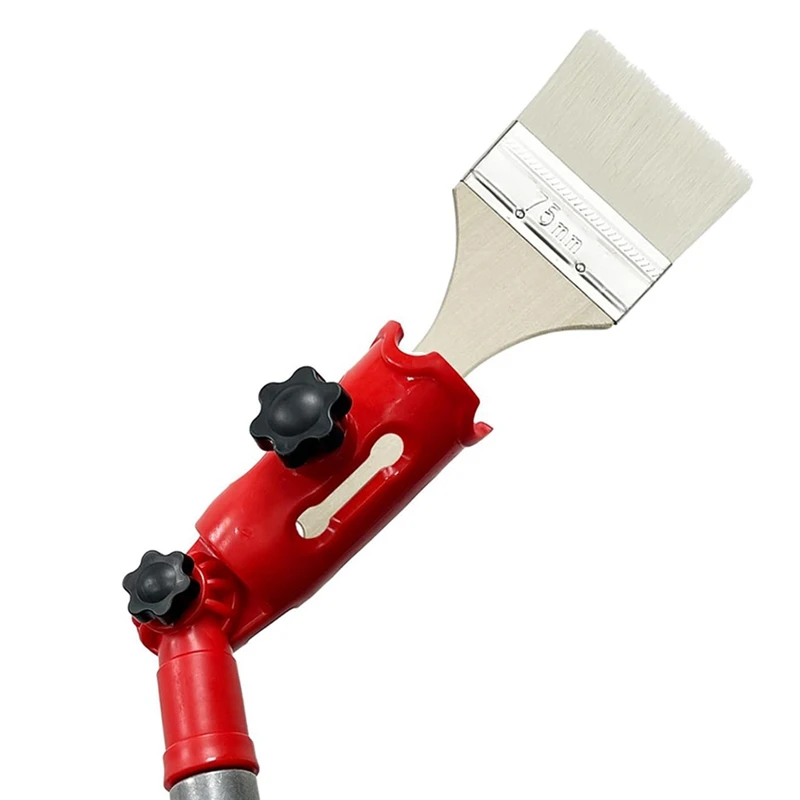 TOP Multi-Angle Paint Brush Extender Red, Paint Edger Tool For High Ceilings, Extension Pole Attachment Holder