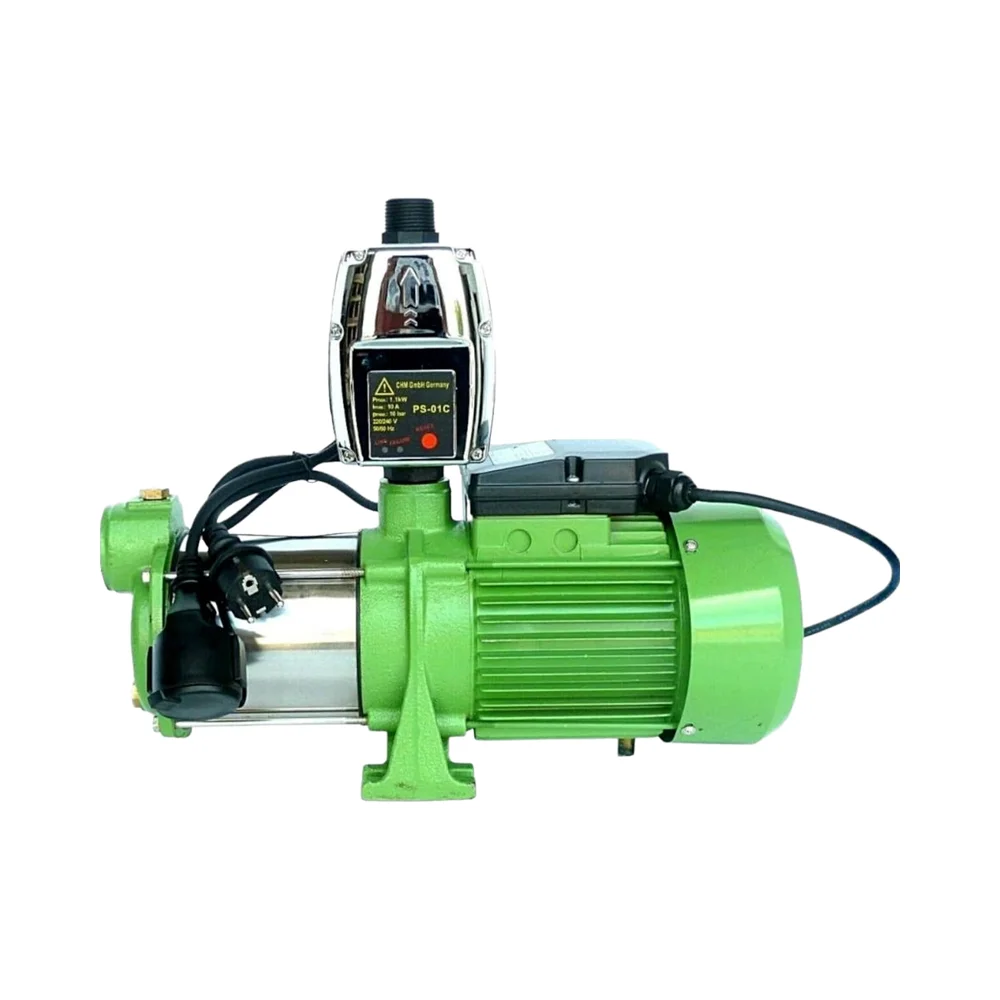 Sta.inless Steel Centrifuga.l G a.rden Pump PS-4C 6.5 Ba.r Pressure Switch OEM Customiza.ble Dry R u n Protection 10-100 L/Min