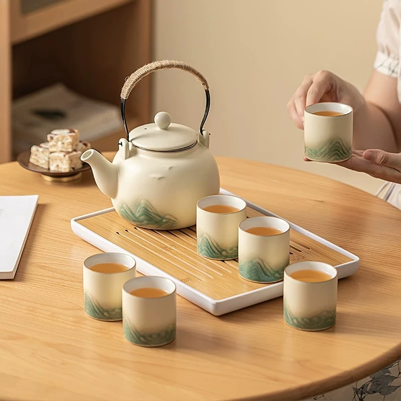 Dehua Infuser Tea Sets Tray Saucer Bowl Wedding Tea Pot Sets Ceremony Mate Conjunto De Cha Porcelana Matcha Decorations