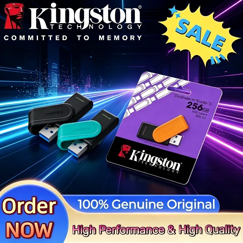 Exodia Kingston USB3.2 Flash Drive for Computer 64GB-512G DataTraveler S Pen Drive USB Black DTXS Flash Drive Gen 1 100% Genuine