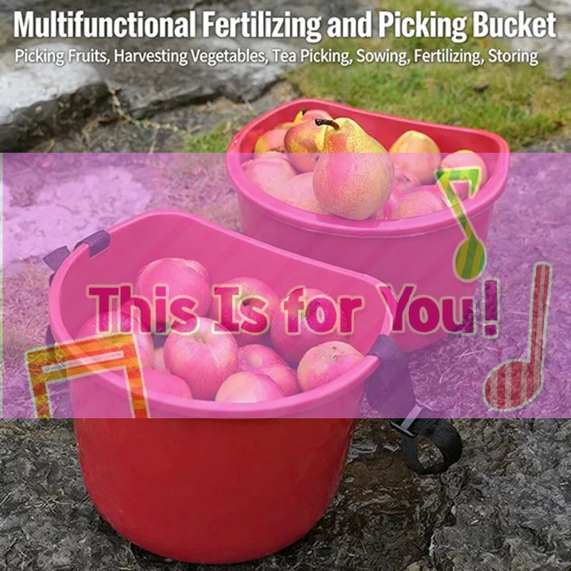 

【HMA】Многофункциональное ведро для сбора урожая, ведро для сбора фруктов, портативное пластиковое ведро для внесения удобрений, ведро для посева
