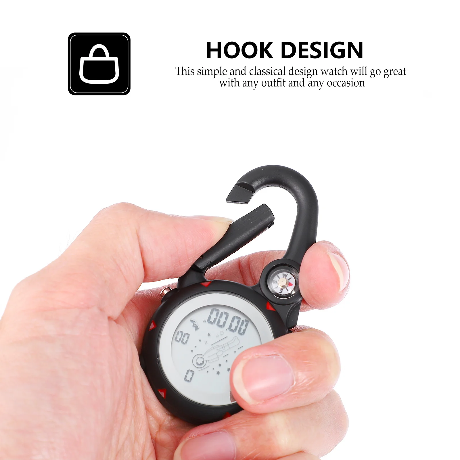 

1Pcs Metal Clip on Watch Portable Sports Glow Luminous Pocket Fob Nurse Hiking Climbing Waterproof Outdoor Glow