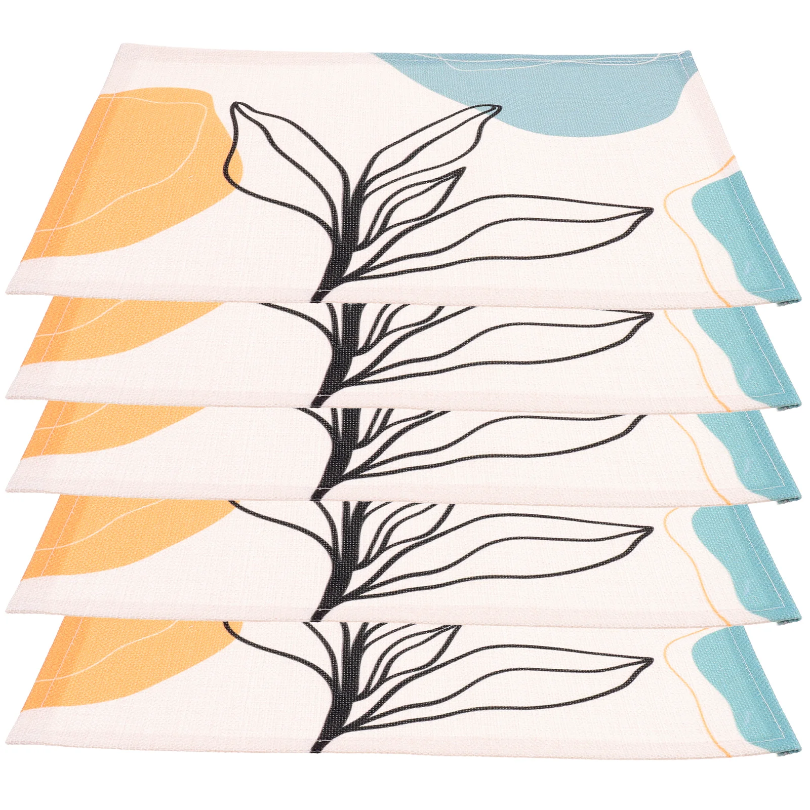 5 قطعة مفرش طاولة على الطراز الشمالي قابل للغسل مكان حصيرة لغرفة الطعام ديكور الإبداعية كأس حصيرة ريفي المطبخ الجدول الحصير المنزلية