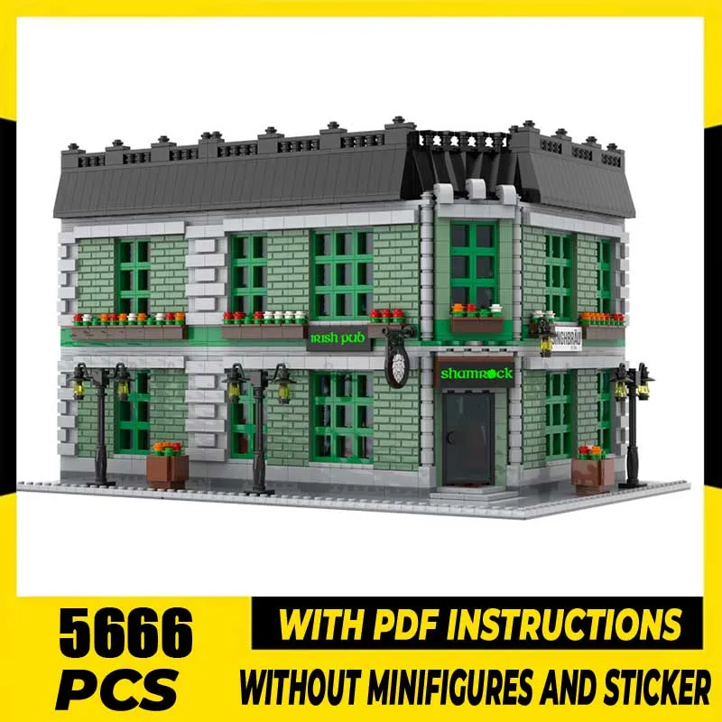 

Moc Building Blocks Clover Architecture Model Technology City Street View Model Brick DIY Assembly Construction Toy Holiday Gift