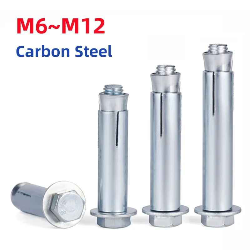 M6 M8 M10 M12 Galvanised Carbon Steel Hexagon Head Expansion Screws Concrete Anchor Built-In Tension Bolts