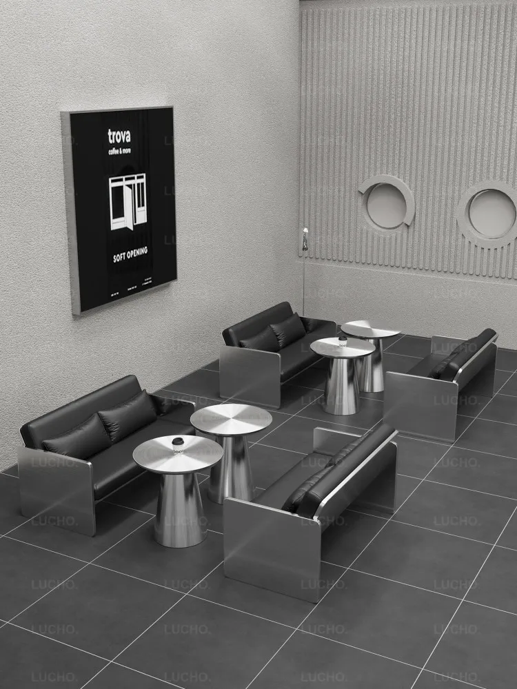 PYH Internet celebrity coffee shop lounge area table and chair combination bistro industrial style sofa