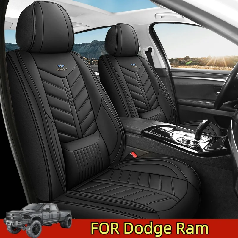 

Чехол на автомобильное сиденье Dodge Ram, водонепроницаемый, износостойкий, из искусственной кожи, с фиксированной талией, полный комплект, чехол на сиденье с полной оберткой