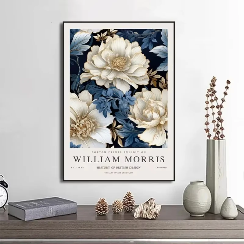 Póster de exposición del Museo de William Morris, zorro, pájaro, búho, fruta, mariposa, Pavo Real, flor, lienzo, pintura impresa, decoración de pared, decoración del hogar