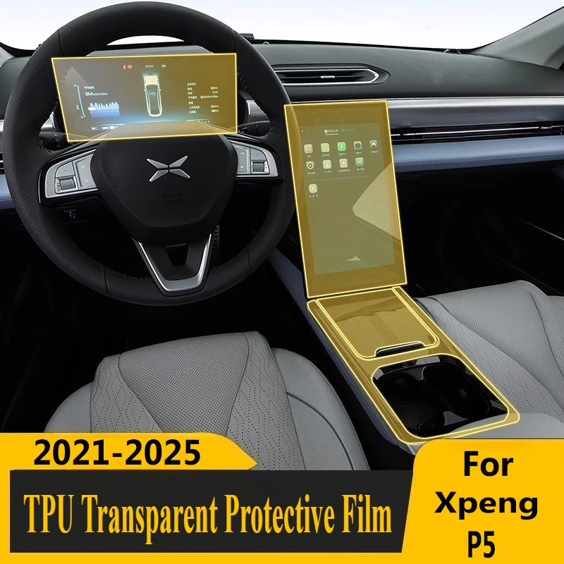 

Для Xpeng Xiaopeng P5 2021-2025 экран центрального управления внутренняя наклейка защитная пленка из ТПУ модифицированные аксессуары для салона автомобиля
