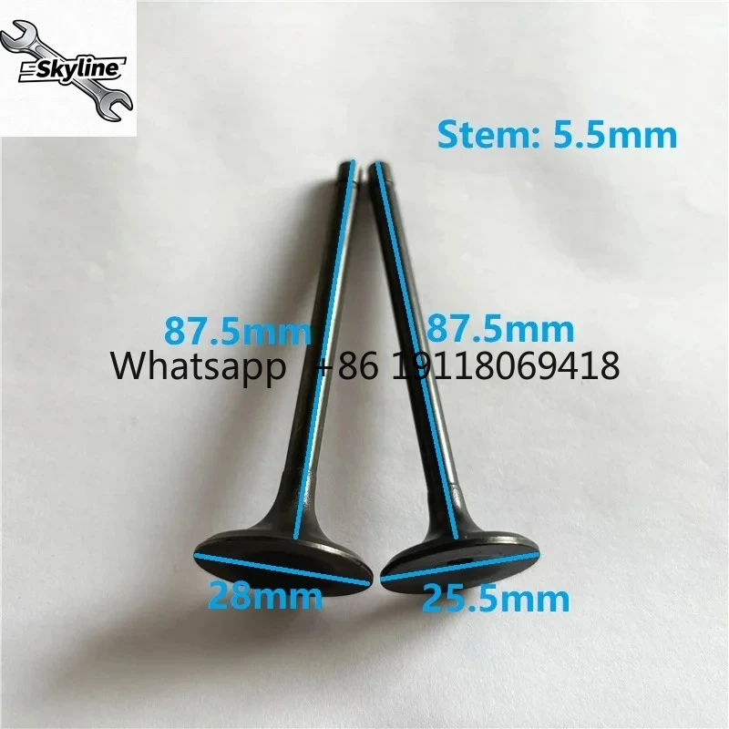 motorcycle XL250S engine valve include inlet outlet valve stem (intake exhaust engine valve) for  250cc XL 250 1980 parts