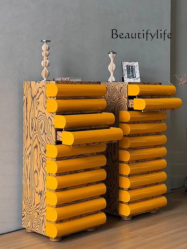 X40 Medieval Style Solid Wood Art Cabinet Home Living Room Storage Bedroom Storage Designer Creative Fashion