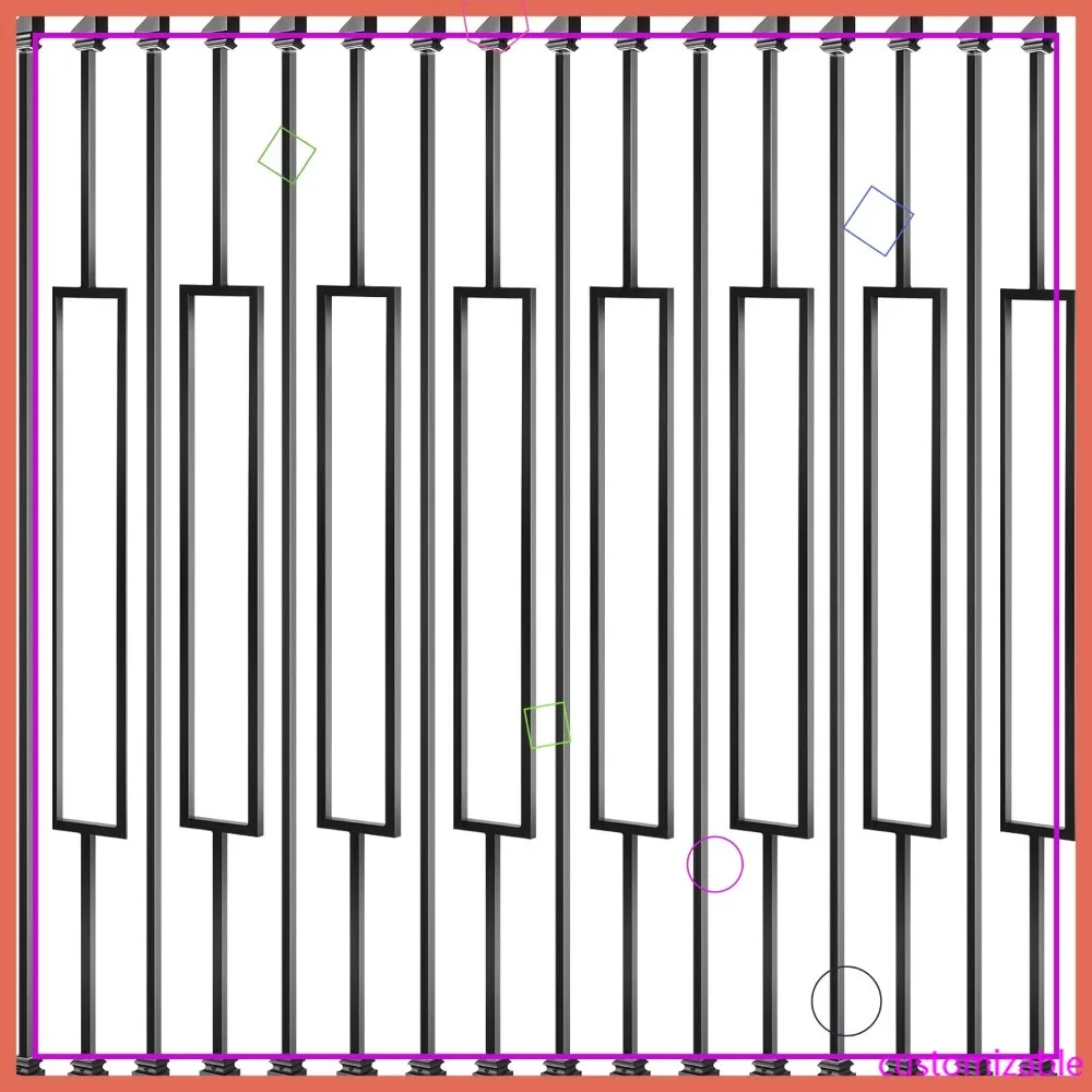 

30 кованых балясин для лестниц с 60 соединителями, металлические балясины для лестниц, простая установка