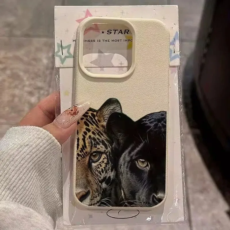 Funda Protectora para Teléfono Mighty Tiger Black Panther, Compatible con iPhone Air 16 Plus 17 Pro Max 13 12 15 14 11 Pro Max, Antigolpes, Moderna, Carcasa Trasera Suave