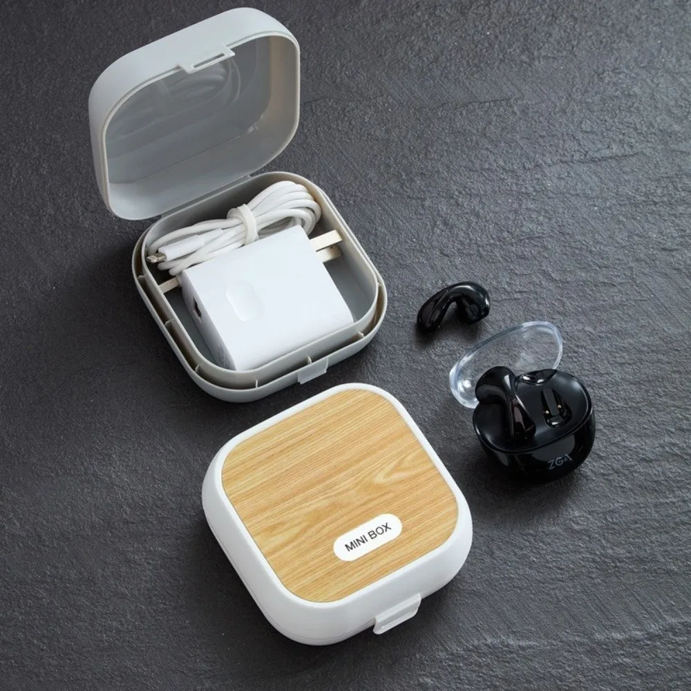 Portable Jewelry Box Large Capacity with Compartment Small Desktop Organizer Plastic Container Square Storage Box Storage