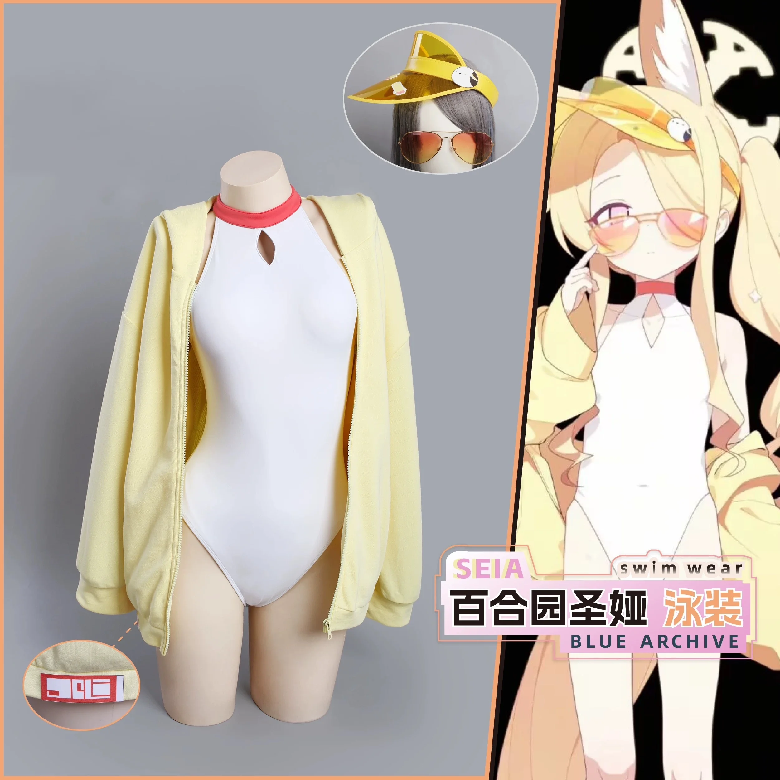

COWOWO Blue Archive Yurizono Seia Swimsuit Cosplay Costume Cos Game Anime Party Uniform Hallowen Play Role Clothes Clothing