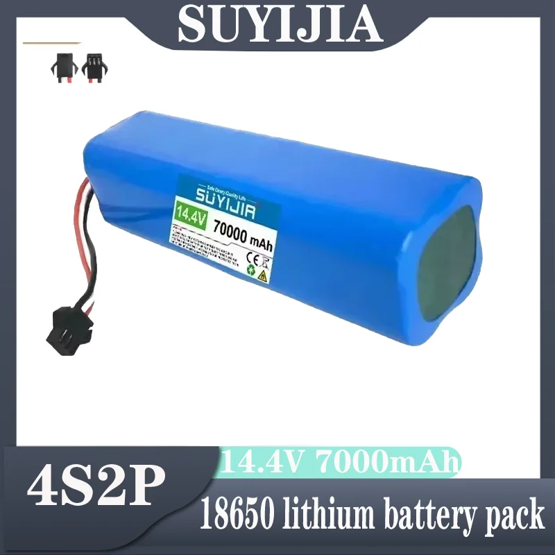 

-4S2P 7000mAh -14.4V- Li-ion Battery Pack for Pusanik M7 MAX Pro Robot Vacuum Cleaner Drone Rechargeable Li-ion Battery