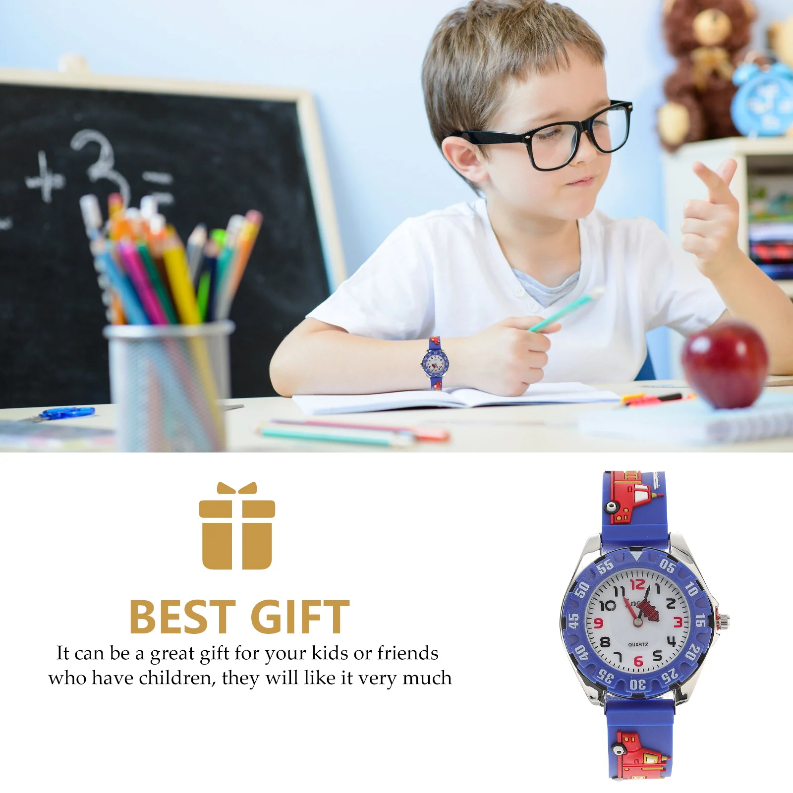 

Kids Watches Quartz Boys Cartoon Silica Cartoon Watch Gel Quartz Watch B Children Wristwatch School Outdoor Gifts