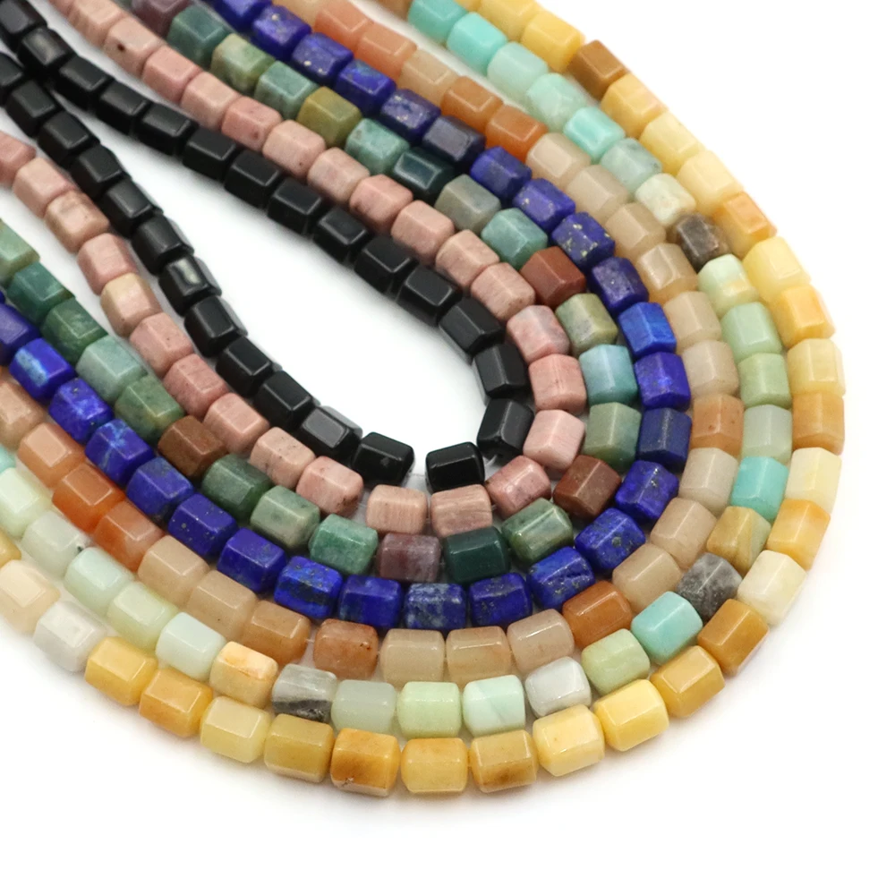 8x10mm Natural Stone Faceted Bead Agate Amazonite Loose Spacer Beads Healing Crystal for Jewelry DIY Making Bracelet Accessories