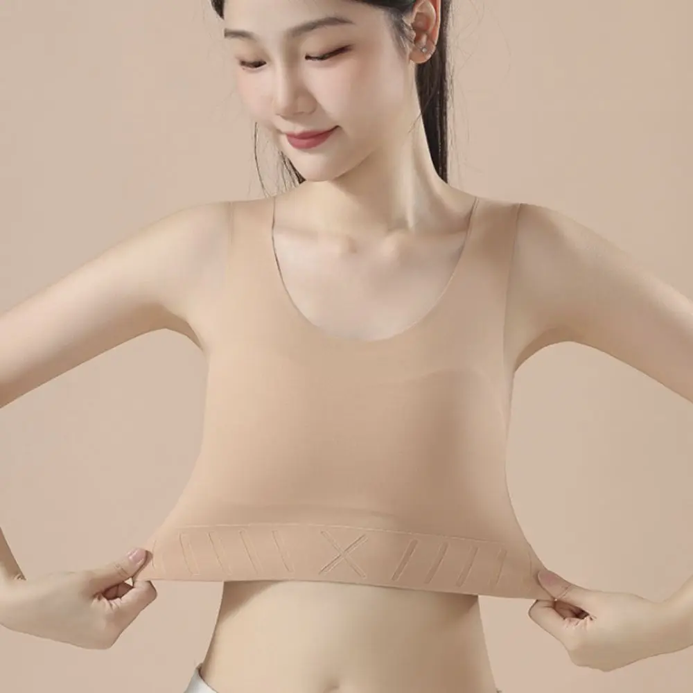 

Simple Breast Binding Wireless Sport Bra Slim Ultra-thin Underwear for Women Lingerie Ice Silk Girls Seamless Bra Yoga